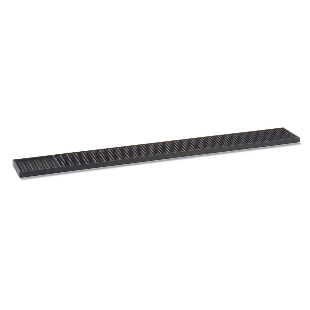 175-233099 Rectangular Bar Mat - 23 1/2" x 3 1/8", Rubber, Black