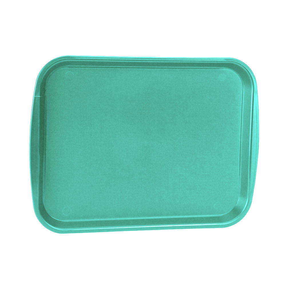 175-101433 Plastic Fast Food Tray - 14 3/10" L x 10 3/5" W, Teal