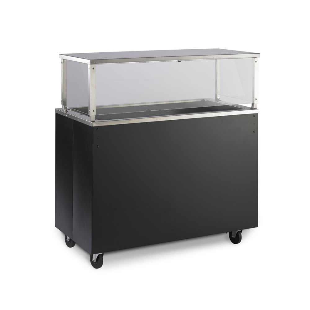 175-39716 60" Affordable Portable™ Cold Food Bar - (4) Pan Capacity, Floor Model, Black