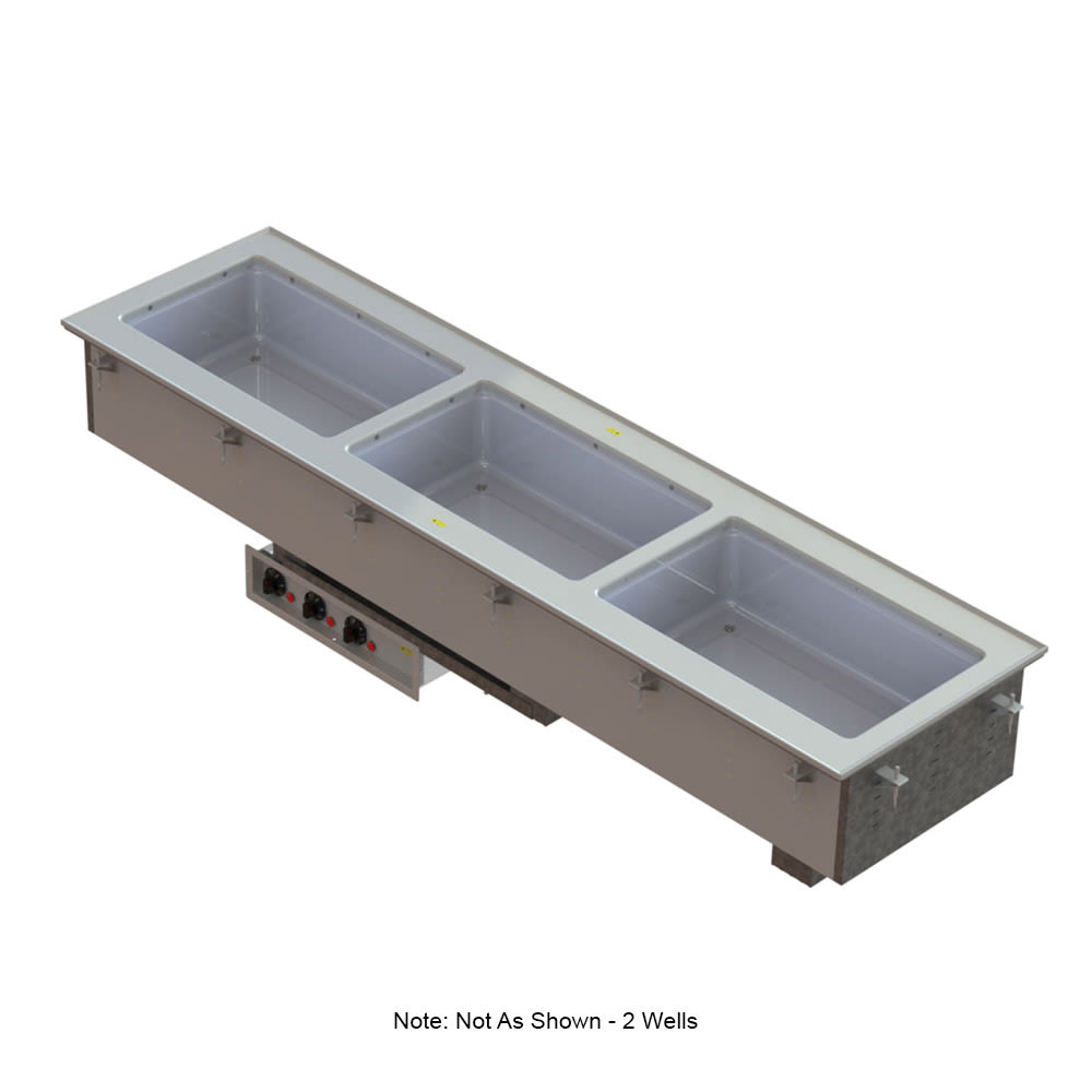 175-36641 Drop-In Hot Food Well w/ (2) Full Size Pan Capacity, 120v
