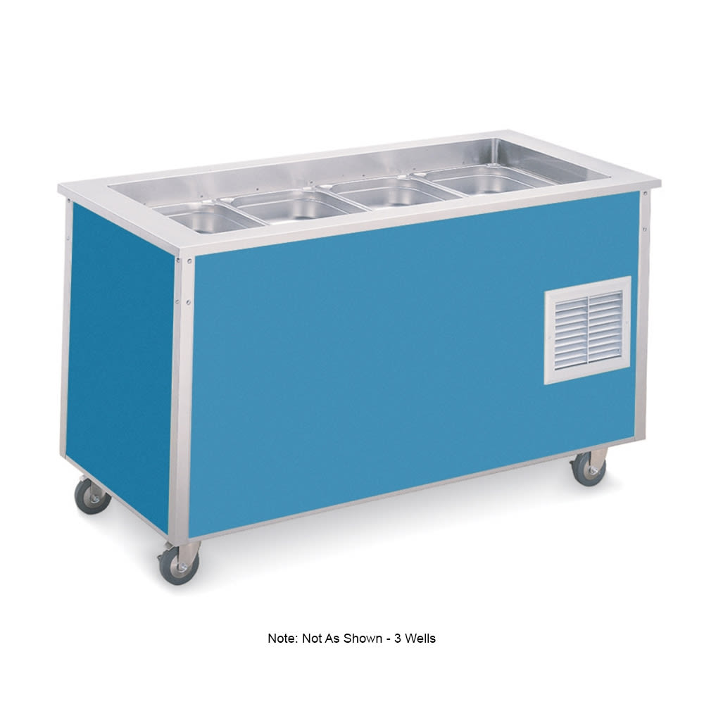 175-37046 37 5/8" 3 Well Cold Food Station - 6 5/8" Deep Wells, 1/4HP Compressor
