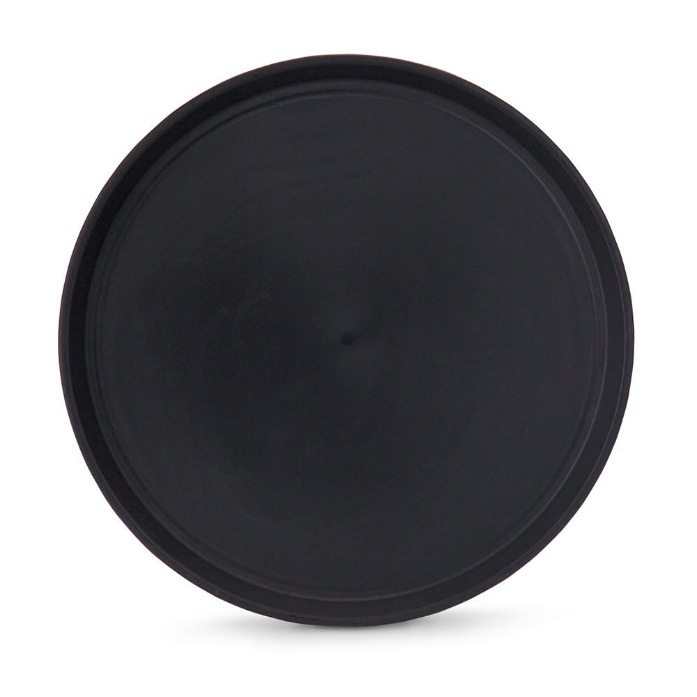 175-14740606 14" Round Serving Tray - Reinforced Plastic, Black