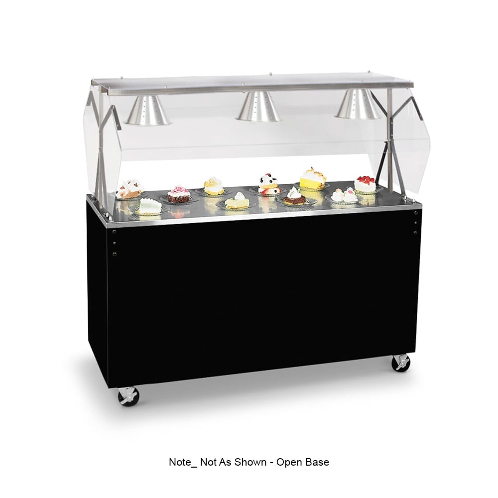 175-38717 60" Affordable Portable™ Cold Food Bar - (4) Pan Capacity, Floor Model, Black