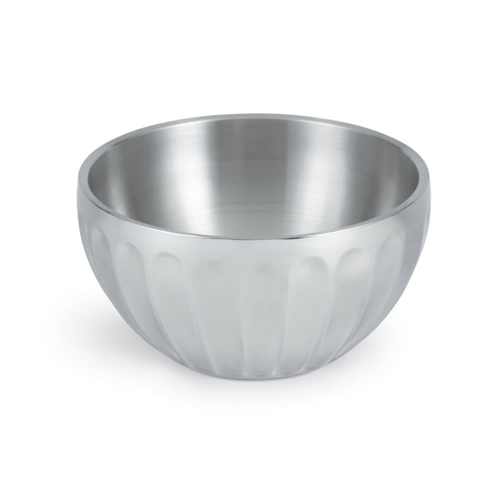 175-47688 6 9/10 qt Round Insulated Serving Bowl - MirrorFinish Stainless