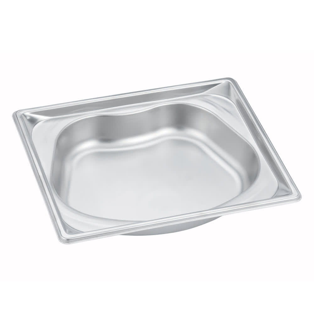 175-3102120 Super Pan® Shapes Half Size Steam Pan - Oval, Stainless Steel