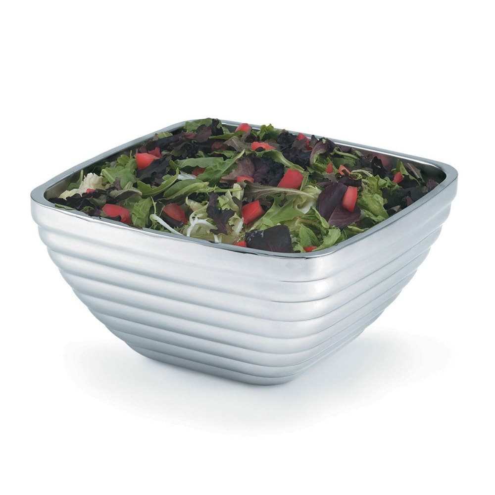 175-47619 3/4 qt Square Beehive Insulated Bowl - MirrorFinish Stainless