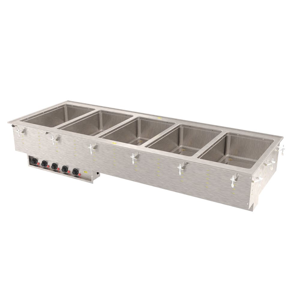 175-3640810 Drop-In Hot Food Well w/ (5) Full Size Pan Capacity, 208v/1ph