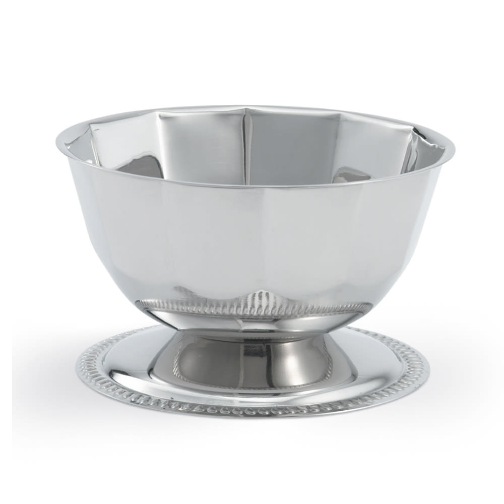 175-46701 Seafood Supreme Paneled Bowl - Gadroon Base, Stainless