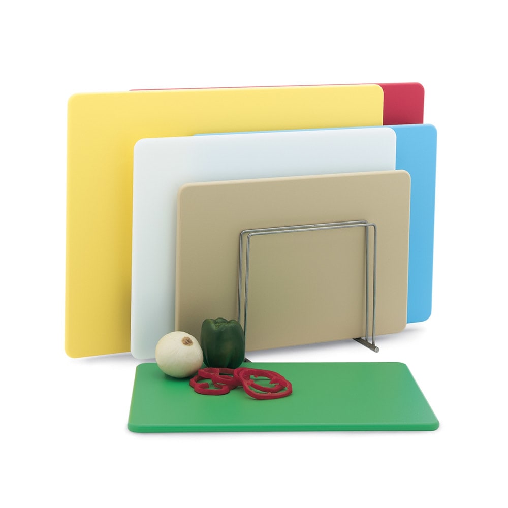 175-5200011 Cutting Board Set w/ (6) Boards - 12" x 18", Assorted Colors