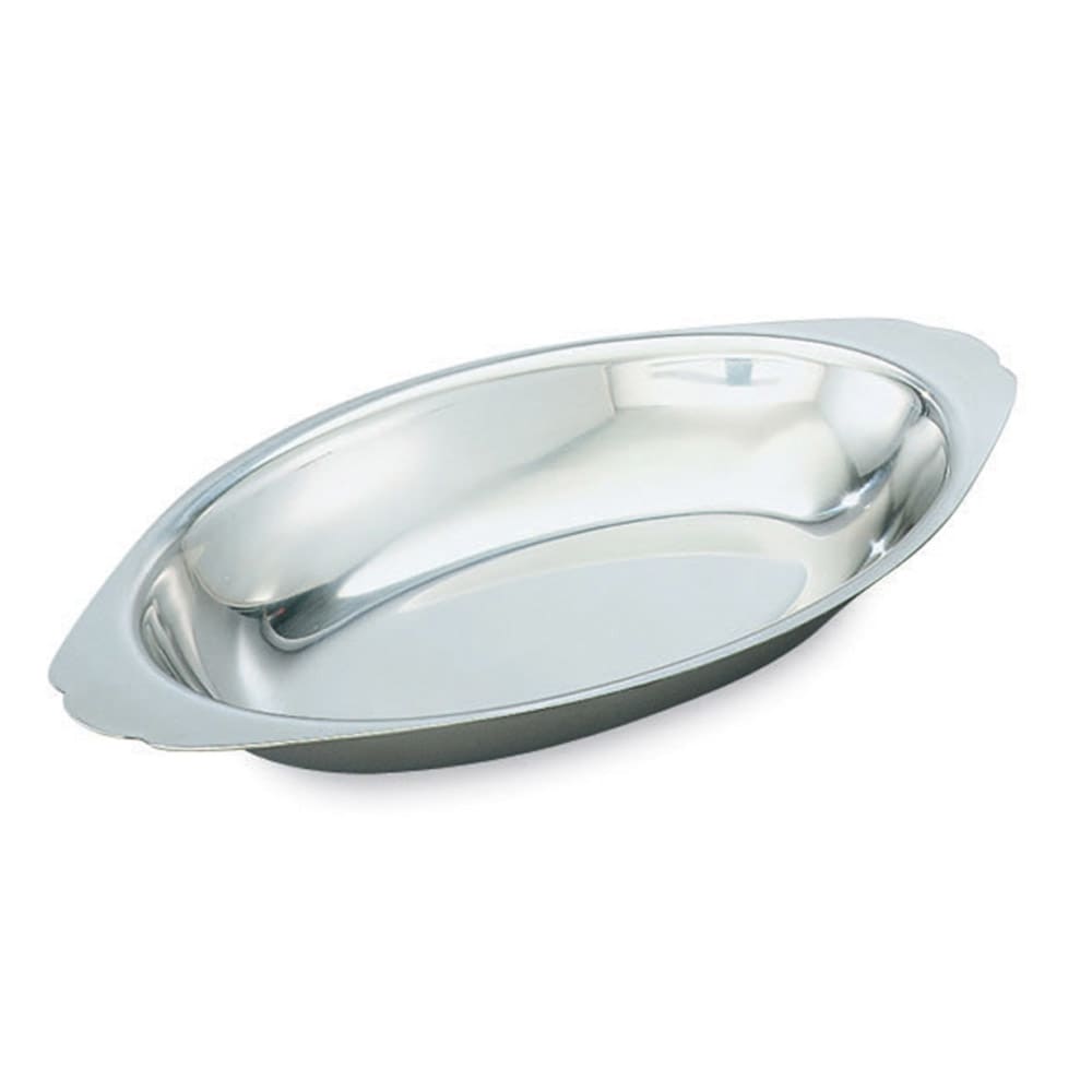 175-47425 15 oz. Oval Au Gratin - Stainless Steel