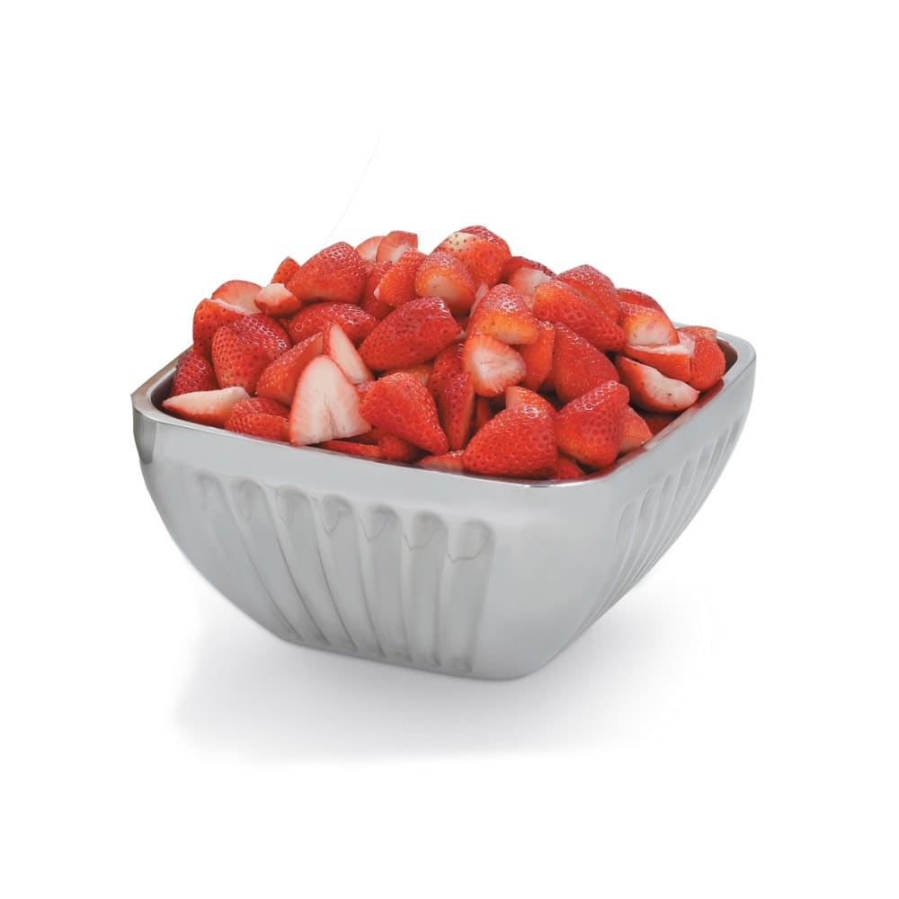 175-47684 8 1/5 qt Square Plain Insulated Bowl - SatinFinish Stainless
