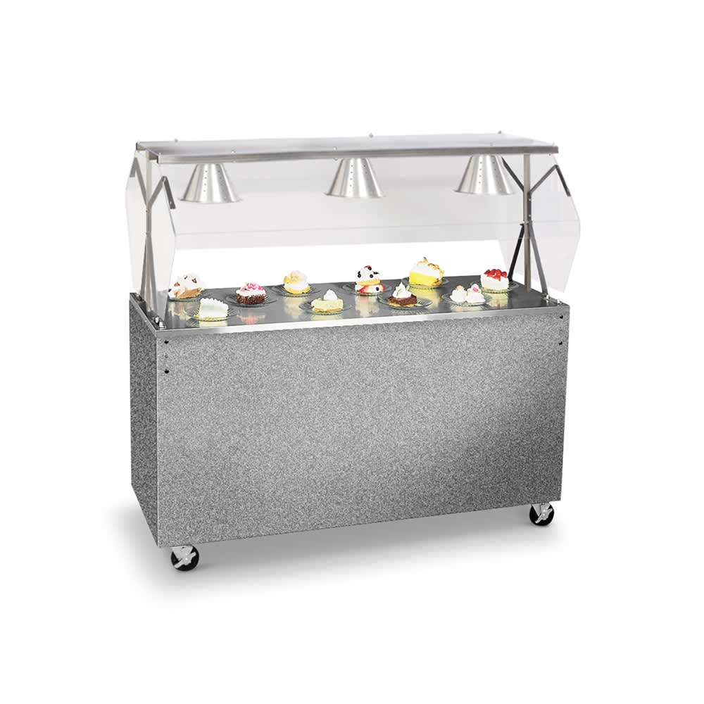 175-38723 46" Mobile Food Bar w/ Cabinet & Stainless Top, Granite