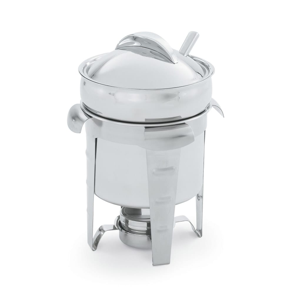 175-49524 Round Chafer w/ Lift-off Lid & Chafing Fuel Heat