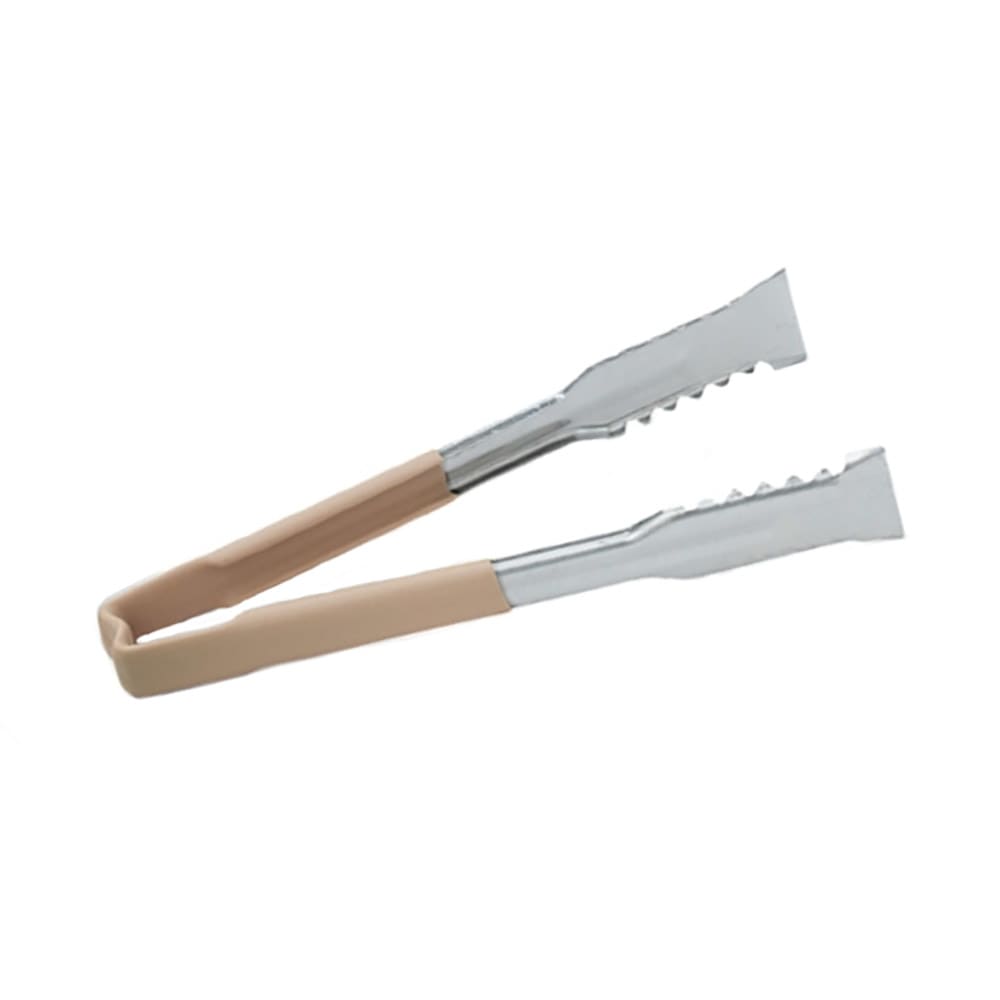 175-4791260 12"L Stainless Steel Tongs w/ Tan Kool-Touch® Handle