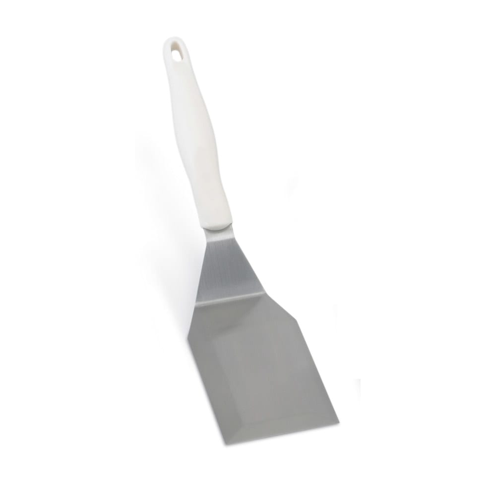 175-4808715 Jacob's Pride® 13 1/2" Heavy Duty Solid Beveled Turner - White Handle