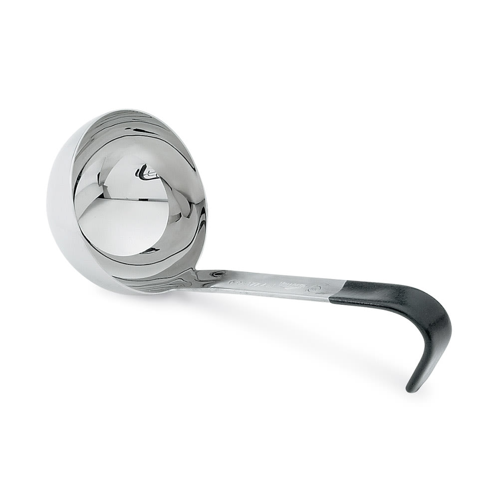 175-4970520 5 oz Jacob's Pride® Collection Ladle - Stainless Steel, Black Kool-Touch® Handle