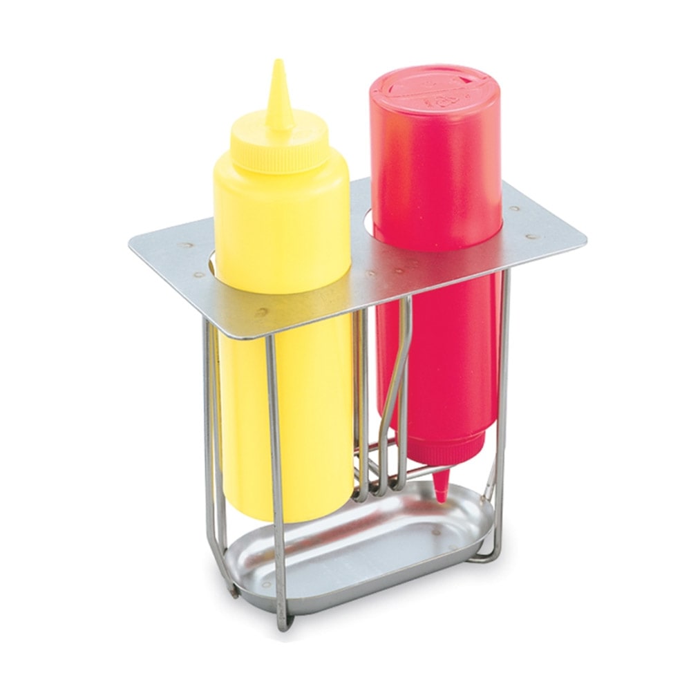 175-56116 12 oz Squeeze Bottle Holder - Holds 2, Stainless