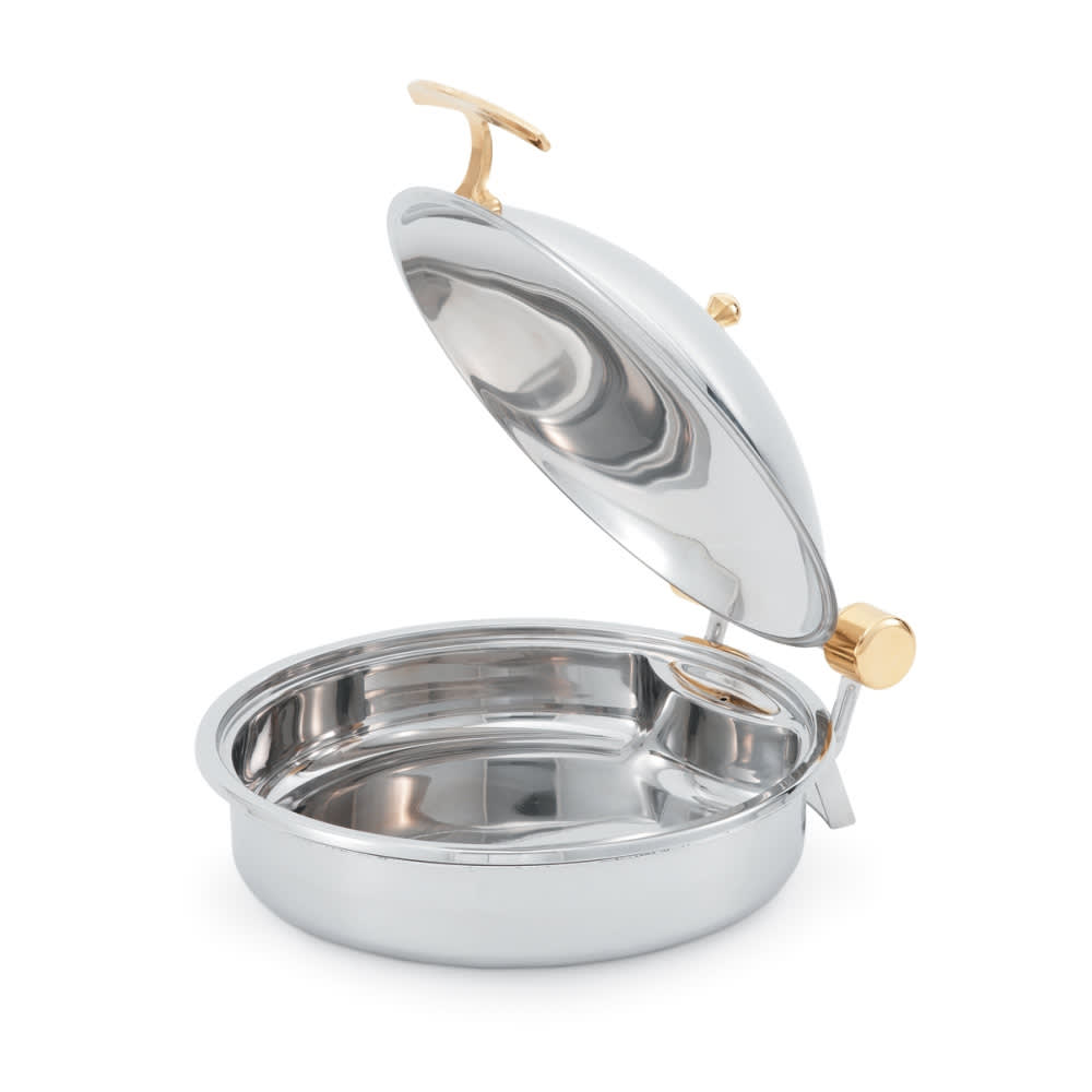 175-46121 Round Chafer w/ Hinged Lid & Induction Heat