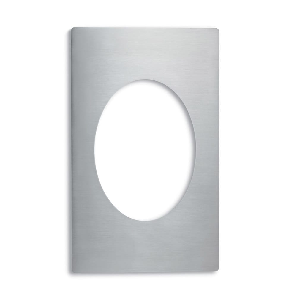 175-8242314 Miramar® Template - (1) Oval Au Gratin, 21 1/8" x 12 3/4", Stainless