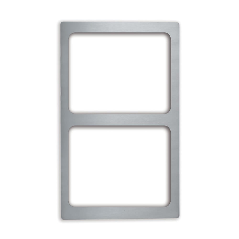 175-8243014 Miramar® Template - (2) Small Rectangle Pans, 21 1/8" x 12 3/4", Stainless