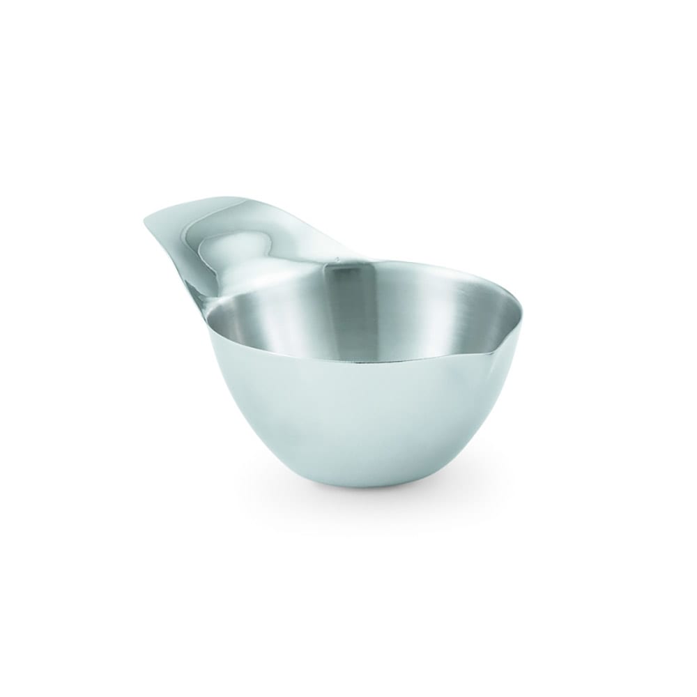 175-46654 2 oz Ramekin with Handle - Mirror-Finish Stainless