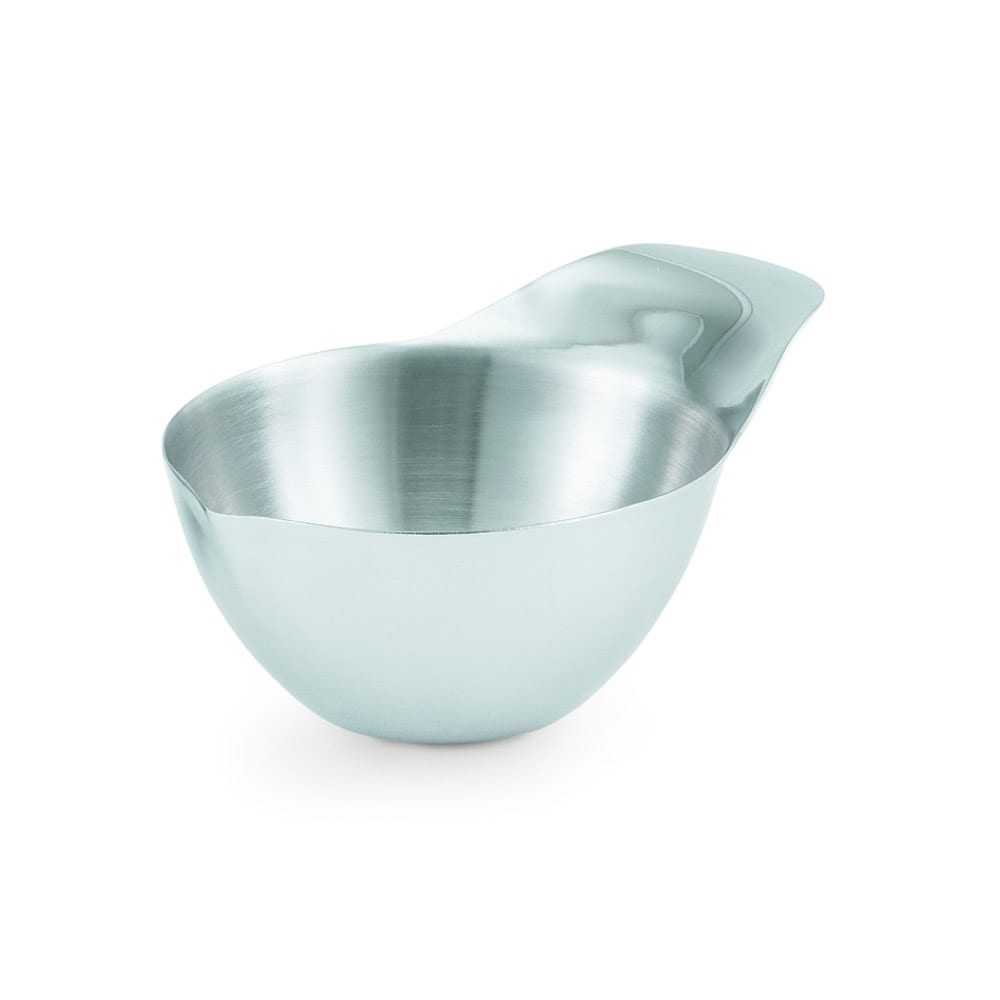 175-46661 4 oz Ramekin with Handle - Mirror-Finish Stainless