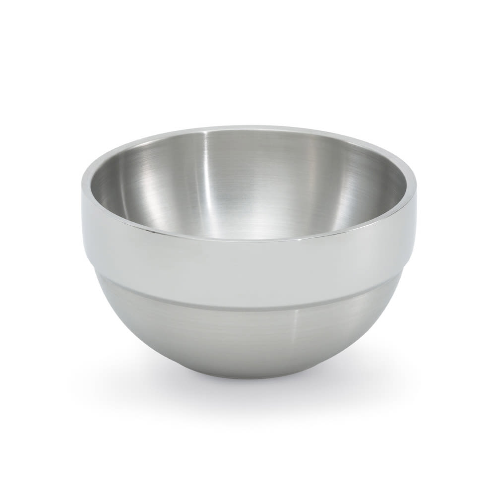 175-46668 6 9/10 qt Round Insulated Bowl - MirrorFinish Stainless