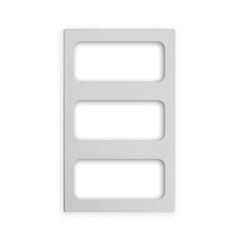 175-8244220 Miramar (3)1/3 Size Pan Template - 12x20" White Stone