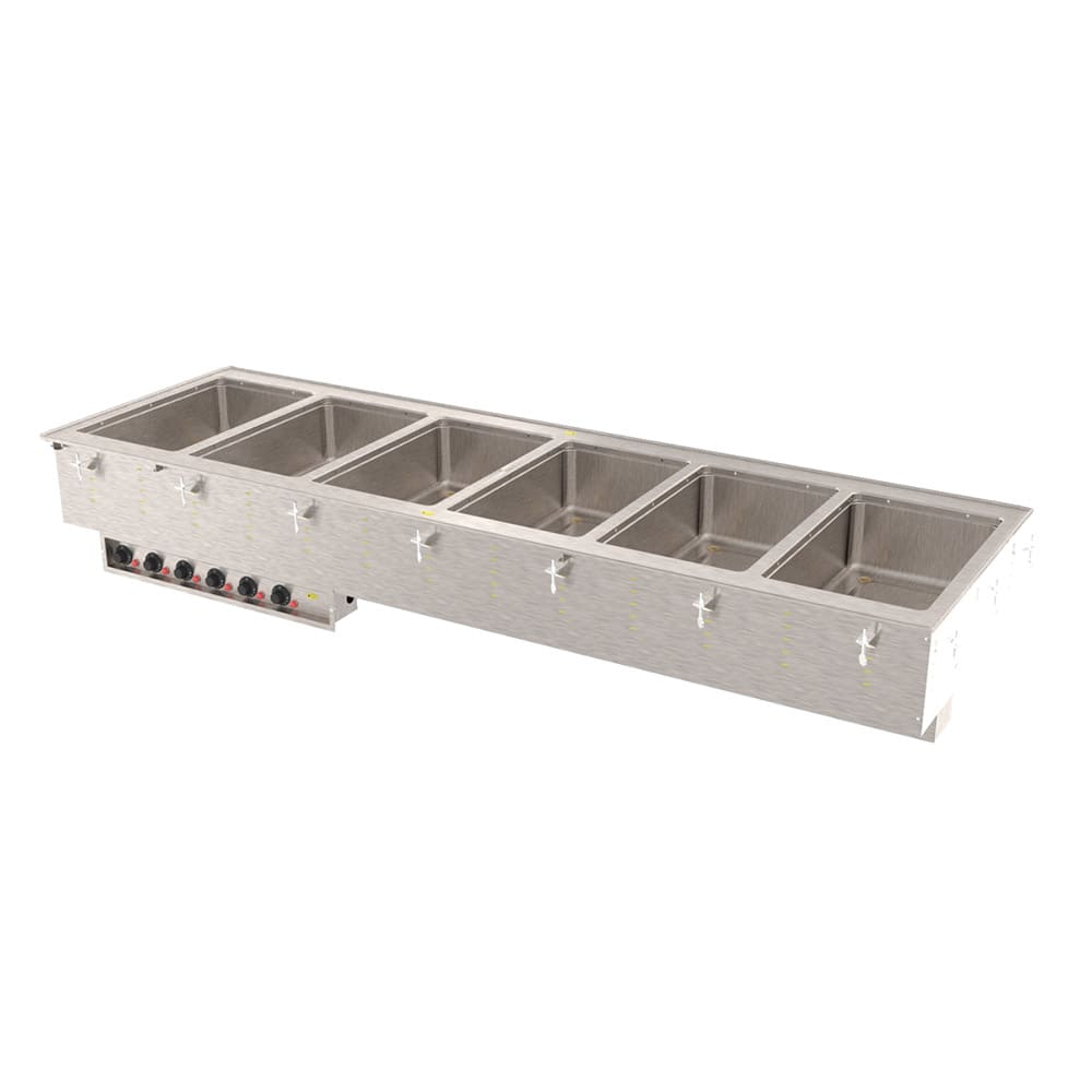 175-3640960 Drop-In Hot Food Well w/ (6) Full Size Pan Capacity, 208v/1ph