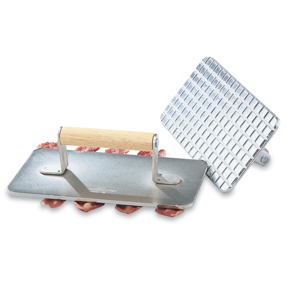 175-47709 Waffle Pattern Steak Weight - Cast Aluminum