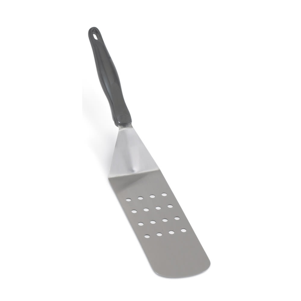175-4808920 Jacob's Pride® 16 1/2" Heavy Duty Perforated Turner - Black Handle