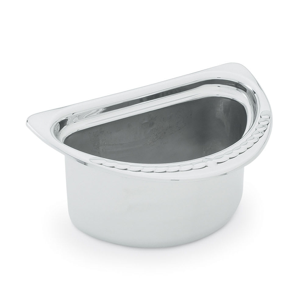 175-8230620 1 7/10 qt Miramar® Decorative Half Size Oval Foodpan - Stainless
