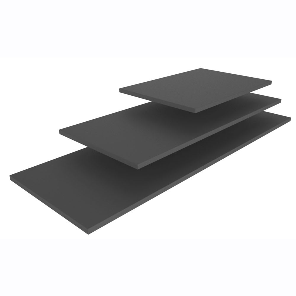 175-V904652 Rectangular Serving Board - 19 11/16" x 13 3/4", Wood, Black