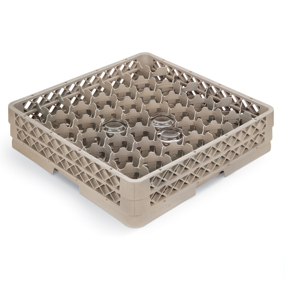 175-TR13MMMMM Traex® Full Size Rack Max® Glass Rack w/ (42) Compartments - (5) Extenders, Beige