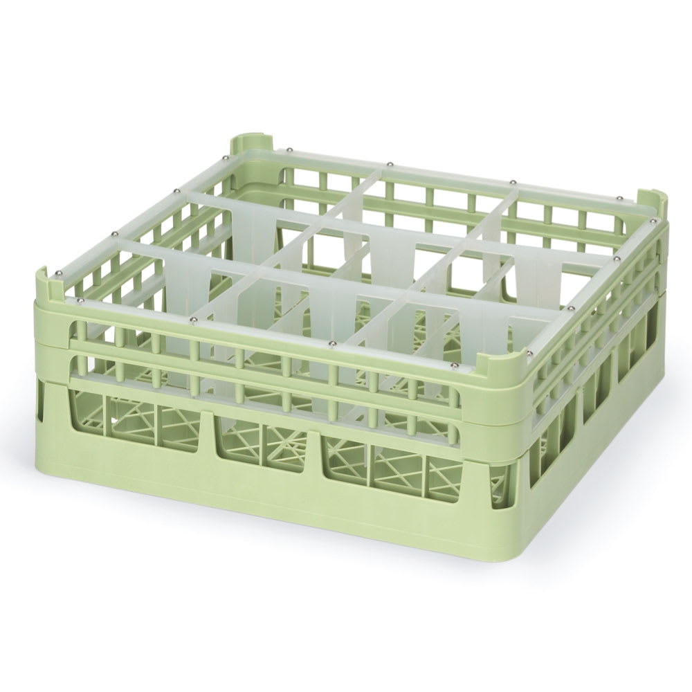 175-527611 Signature Glass Rack w/ (9) Compartments - Green