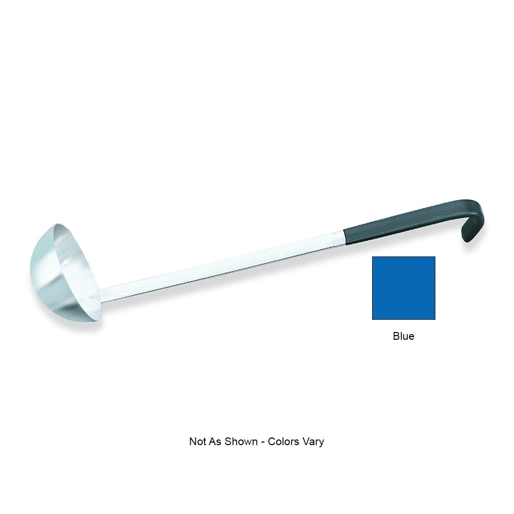 175-58322 2 oz Soup Ladle - Stainless Steel, Blue Kool-Touch™ Handle