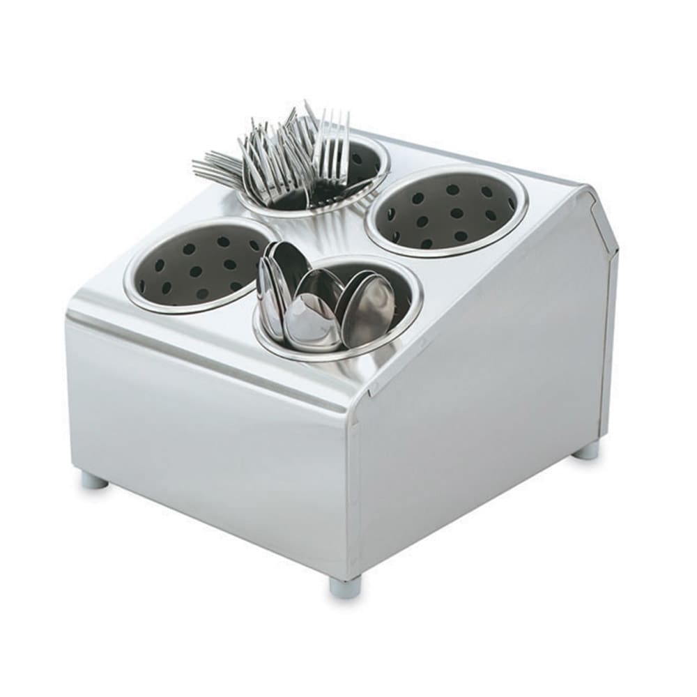 175-97240 Cutlery Dispenser - 4 Cylinder, 10 1/8x11 1/2x8 1/2" Stainless