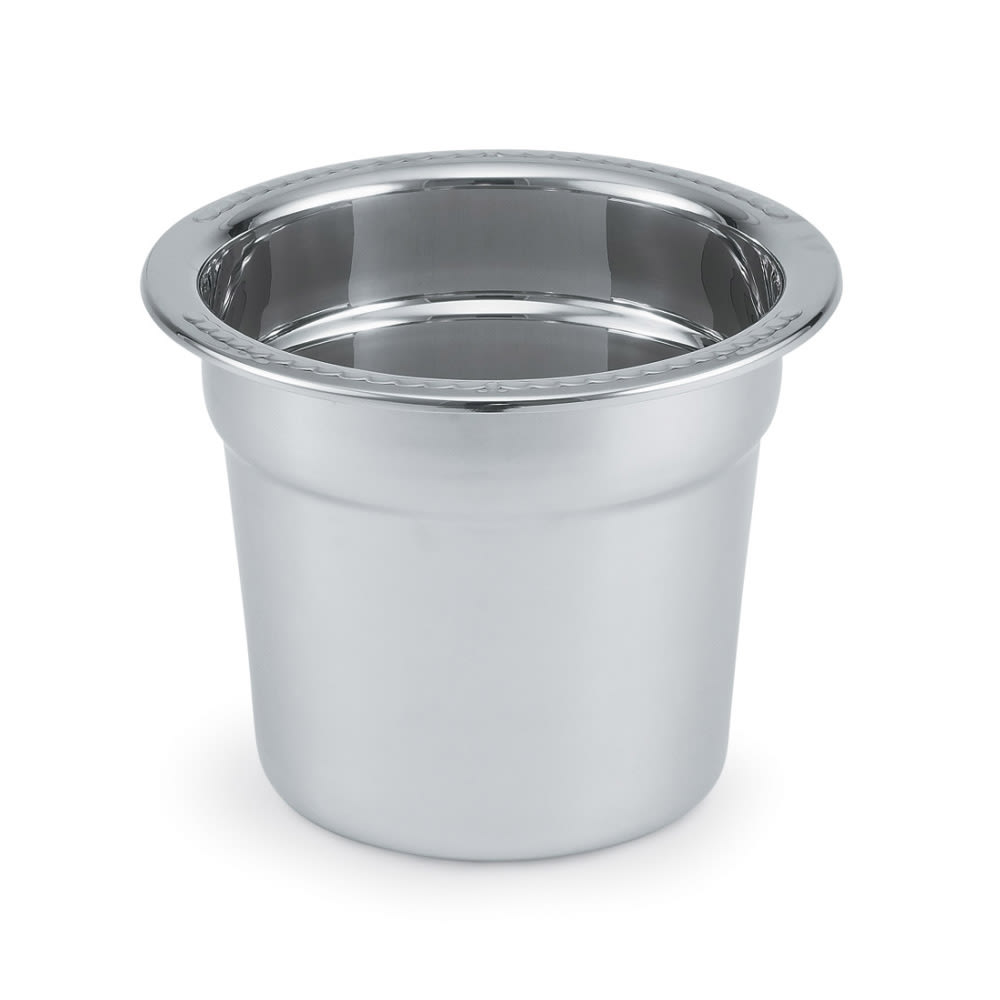 175-8230010 7 qt Decorative Soup Inset - Mirror-Finish Stainless