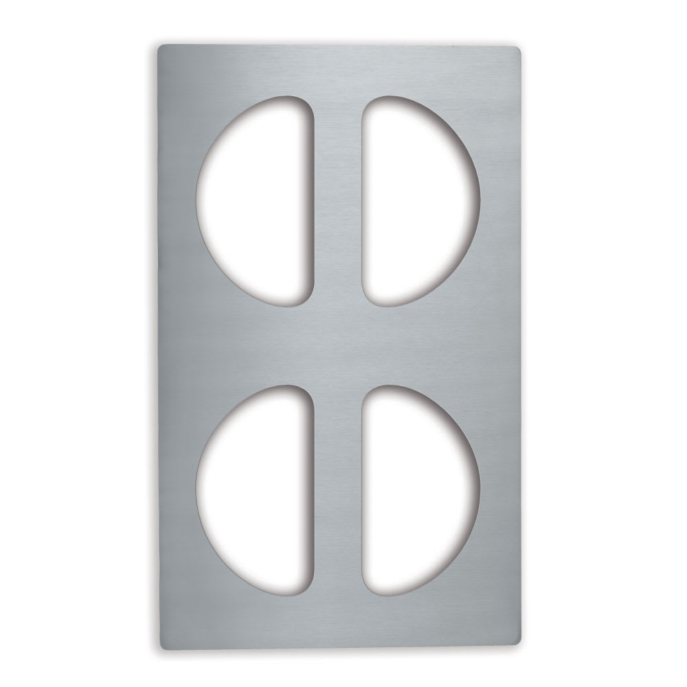 175-8241314 Miramar® Template - (4) 1/2 Oval Pans, 12x20", Stainless