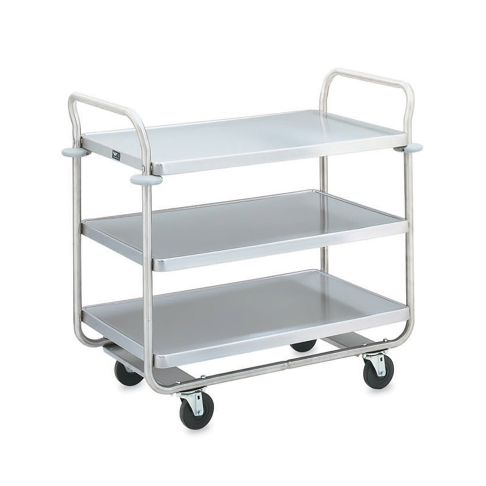 175-97168 3 Level Stainless Utility Cart w/ 500 lb Capacity, Raised Ledges