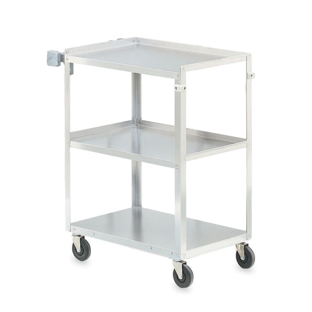 175-97125 3 Level Stainless Utility Cart w/ 400 lb Capacity, Raised Ledges
