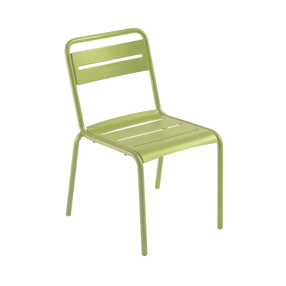 emu 161 Star Indoor Outdoor Stackable Side Chair Steel Green