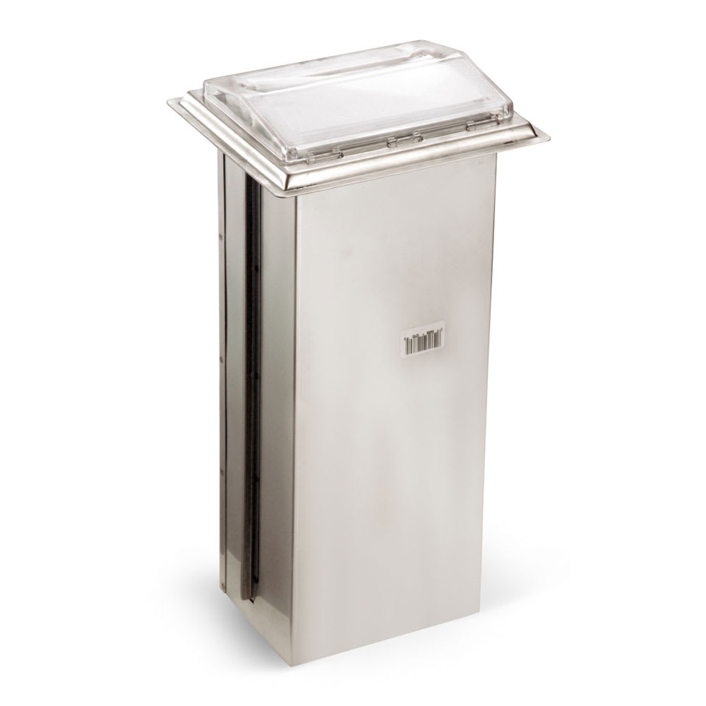 175-652528 In-Counter Napkin Dispenser - 500 Capacity, Chrome Faceplate, Stainless