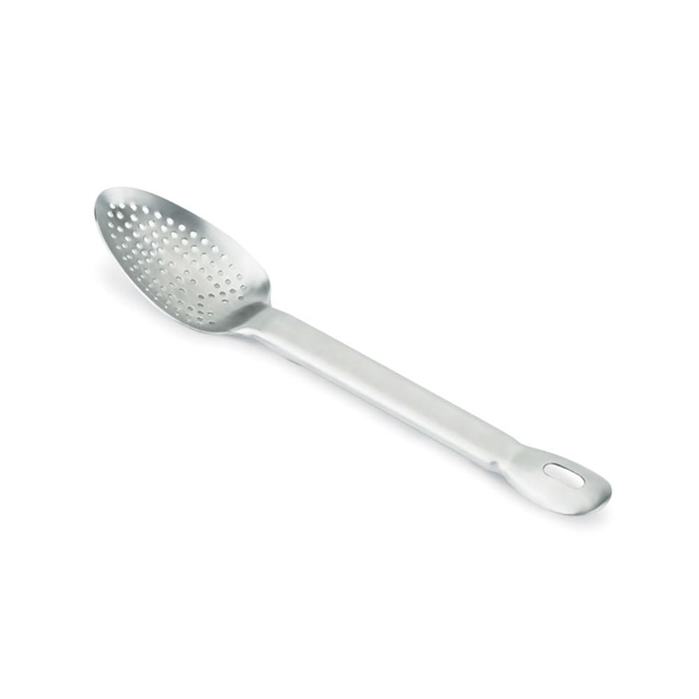 175-64401 11 3/4" Heavy-Duty Basting Spoon - Perforated, Satin-Finish Stainless Steel