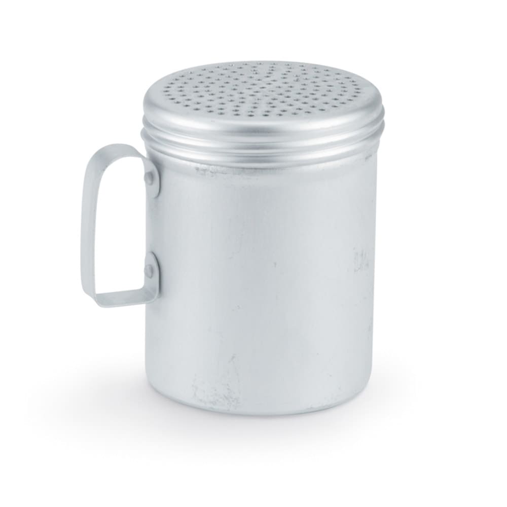 175-68184 10 oz Dredge w/ Handle & Small Holes, Aluminum