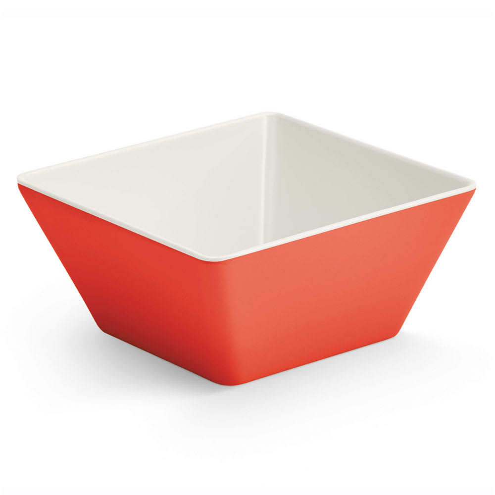 175-V2220240 50 oz Square Melamine Serving Bowl, Red