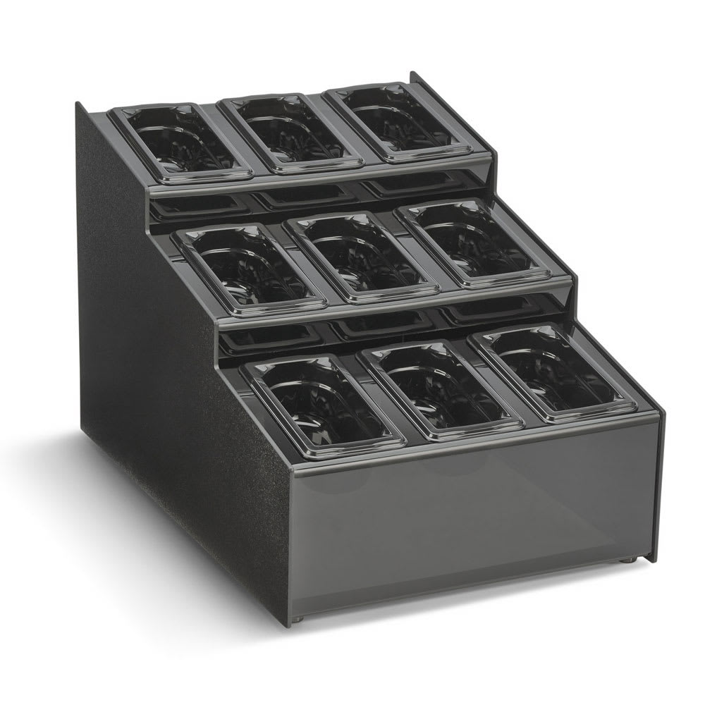 175-CTCPAN99 Condiment Organizer w/ (9) Bins - Black