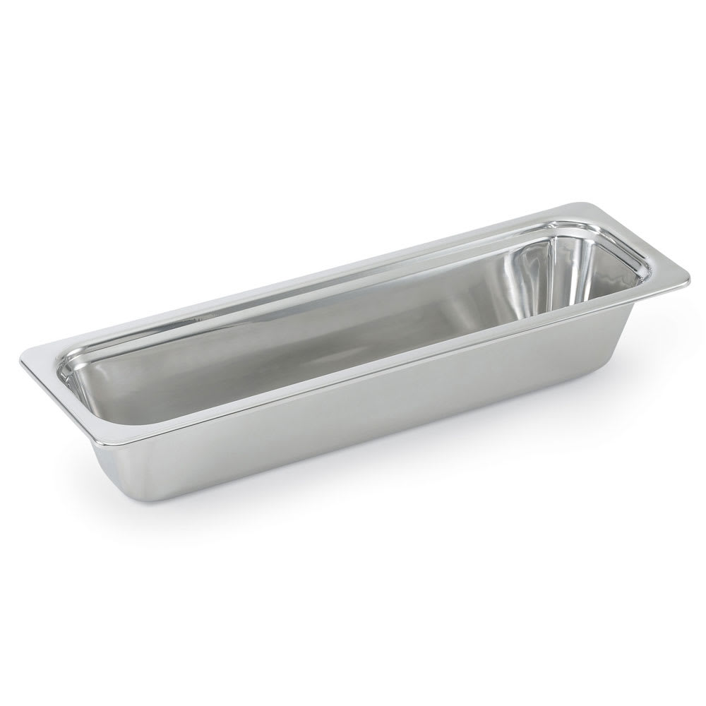 175-8230805 3 qt Miramar® Plain Half Size Long Rectangular Pan - Stainless