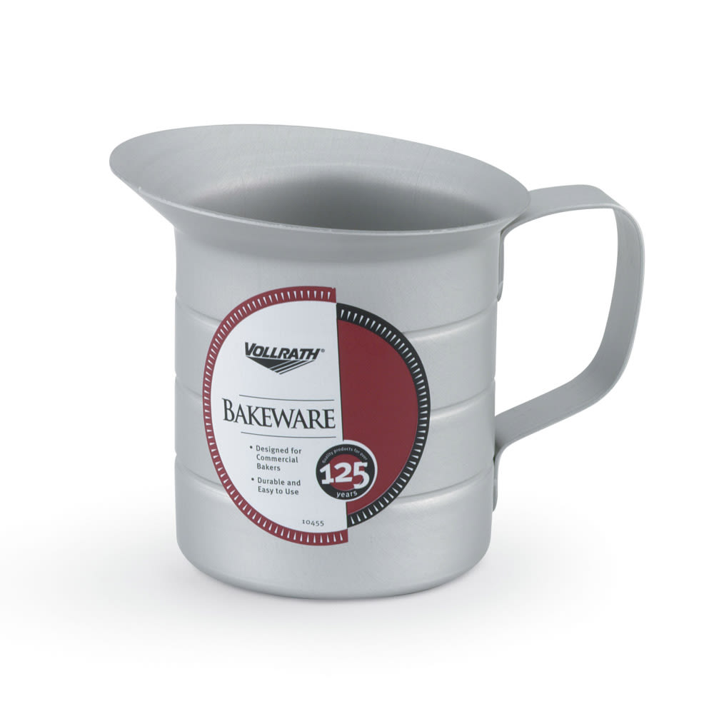 175-68297 1/2 qt Measure with Lip - Aluminum