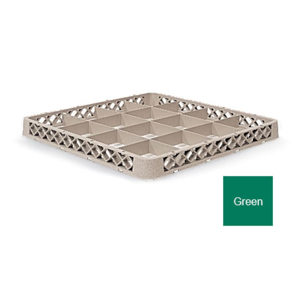 175-TRD19 Full Size Glass Rack Extender w/ (16) Compartments, Green